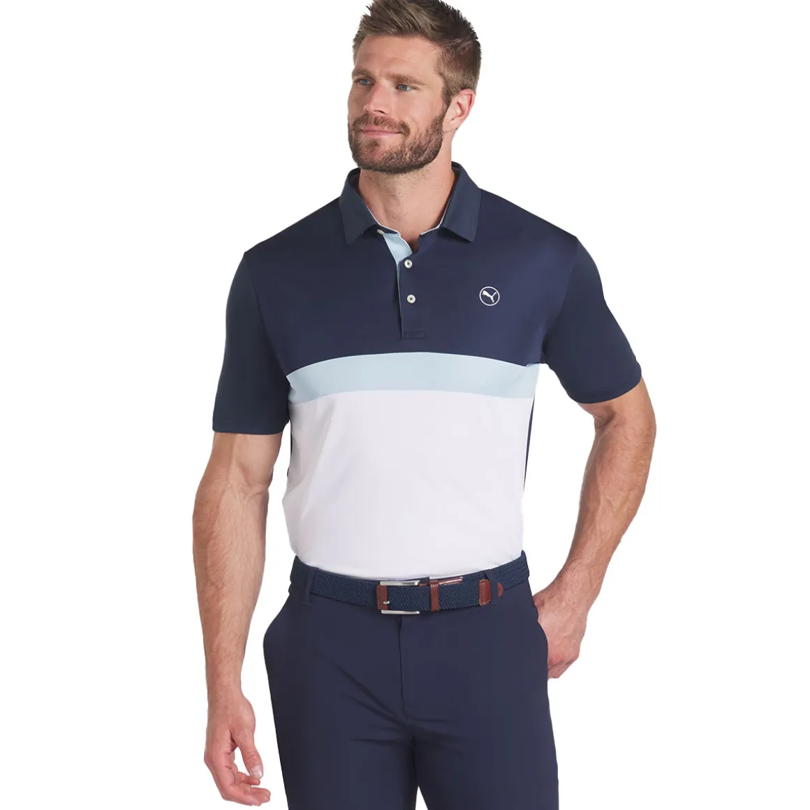PUMA Men's Pure Colourblock Golf Polo Shirt