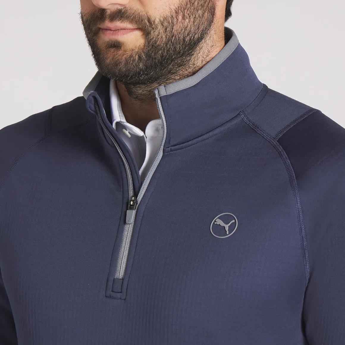 puma_mens_waffle_fleece_q_2.webp PUMA Men's Waffle Fleece Quarter Zip Golf Mid Layer