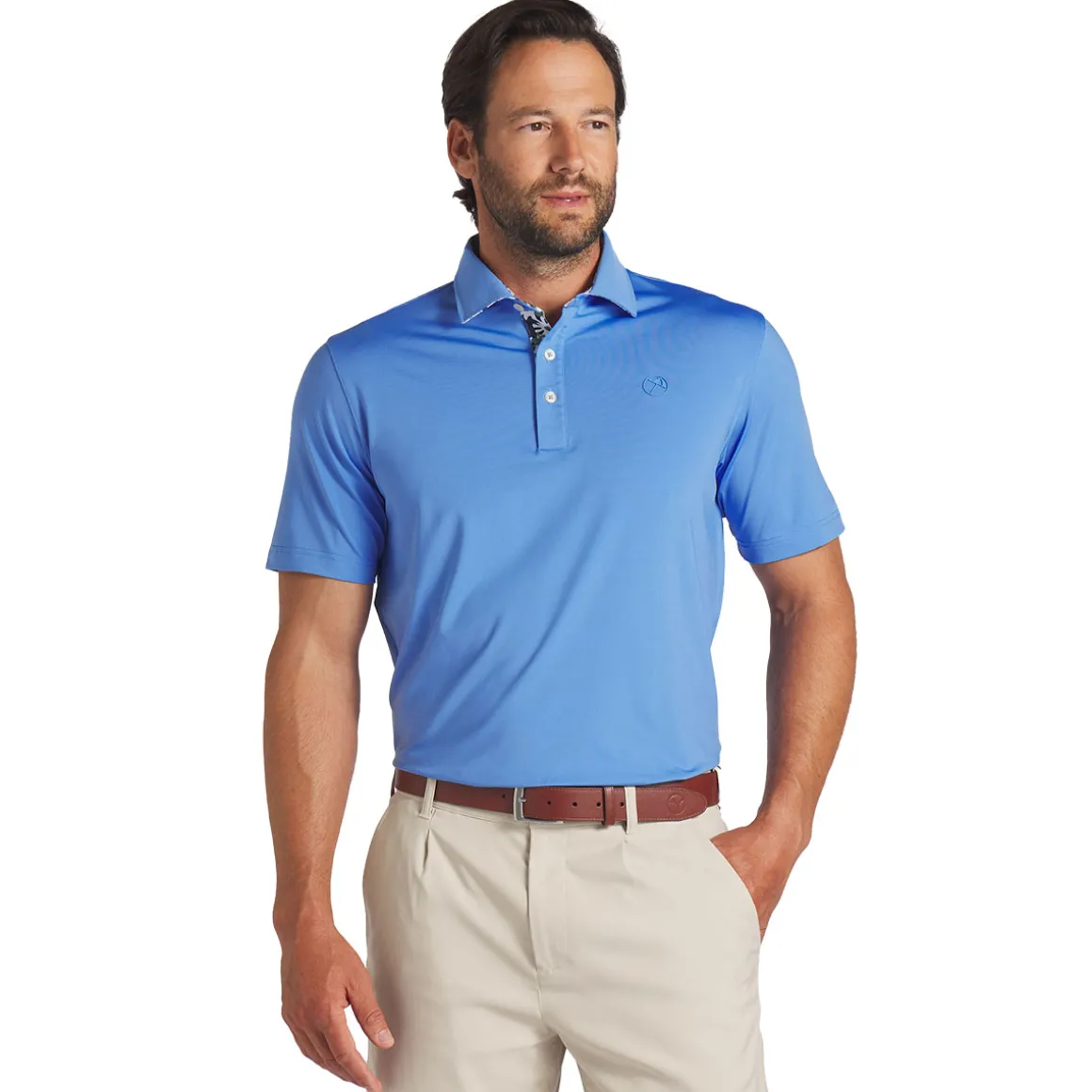 PUMA Men's x Arnold Palmer Floral Trim Golf Polo Shirt