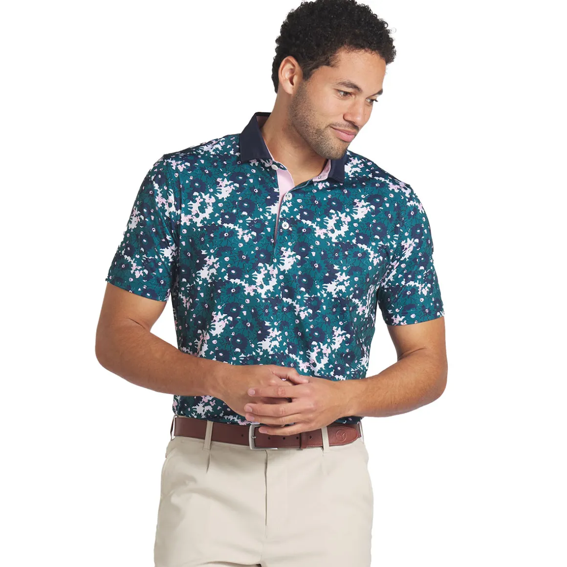 PUMA Men's X Arnold Palmer Floral Golf Polo Shirt