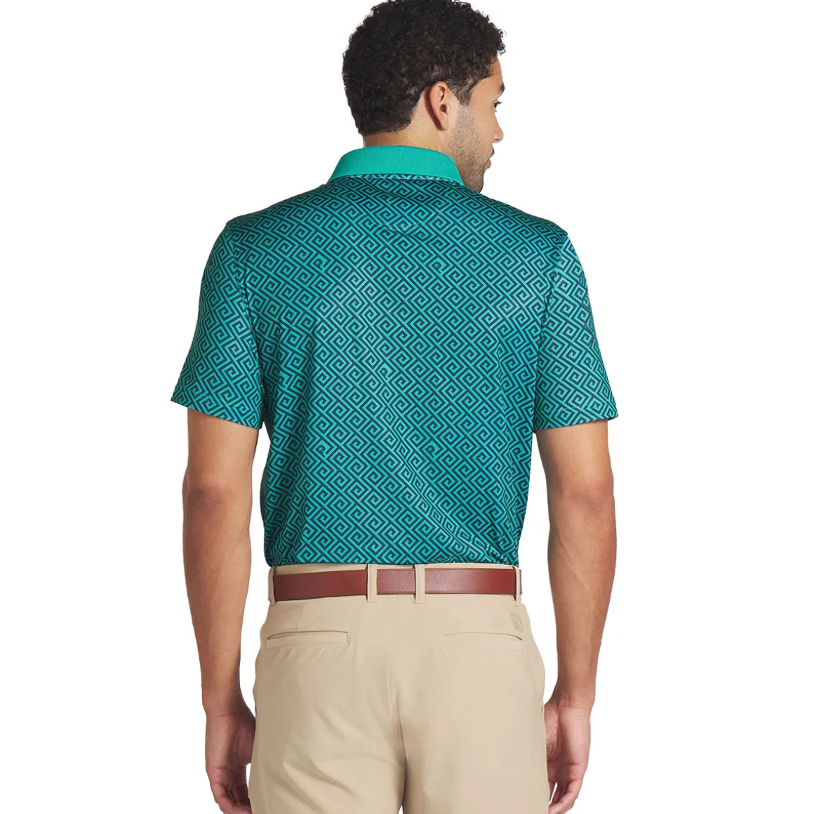 PUMA Men's X Palm Tree Crew Resort Golf Polo Shirt