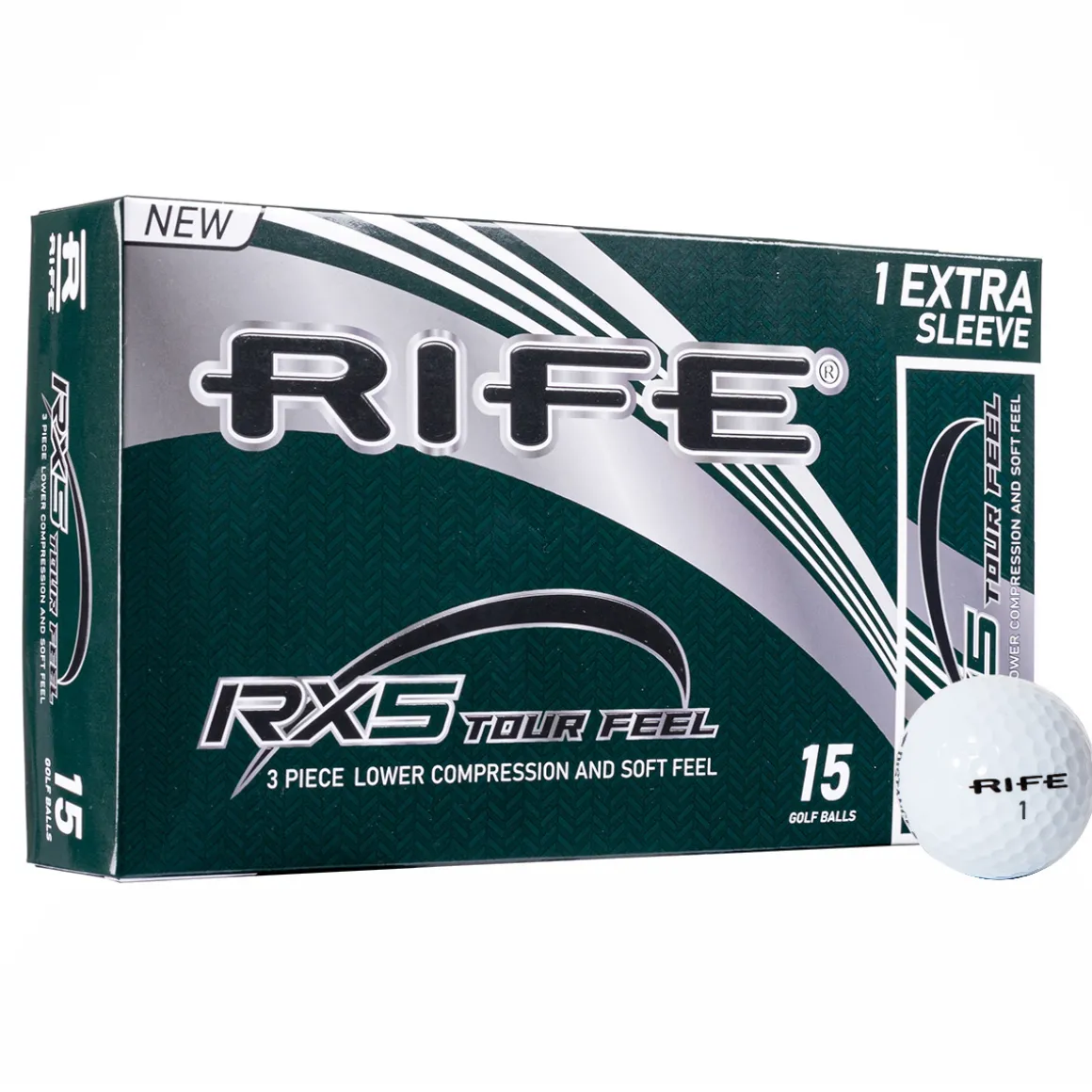 Rife RX5 Tour Feel Bonus 15 Golf Ball Pack