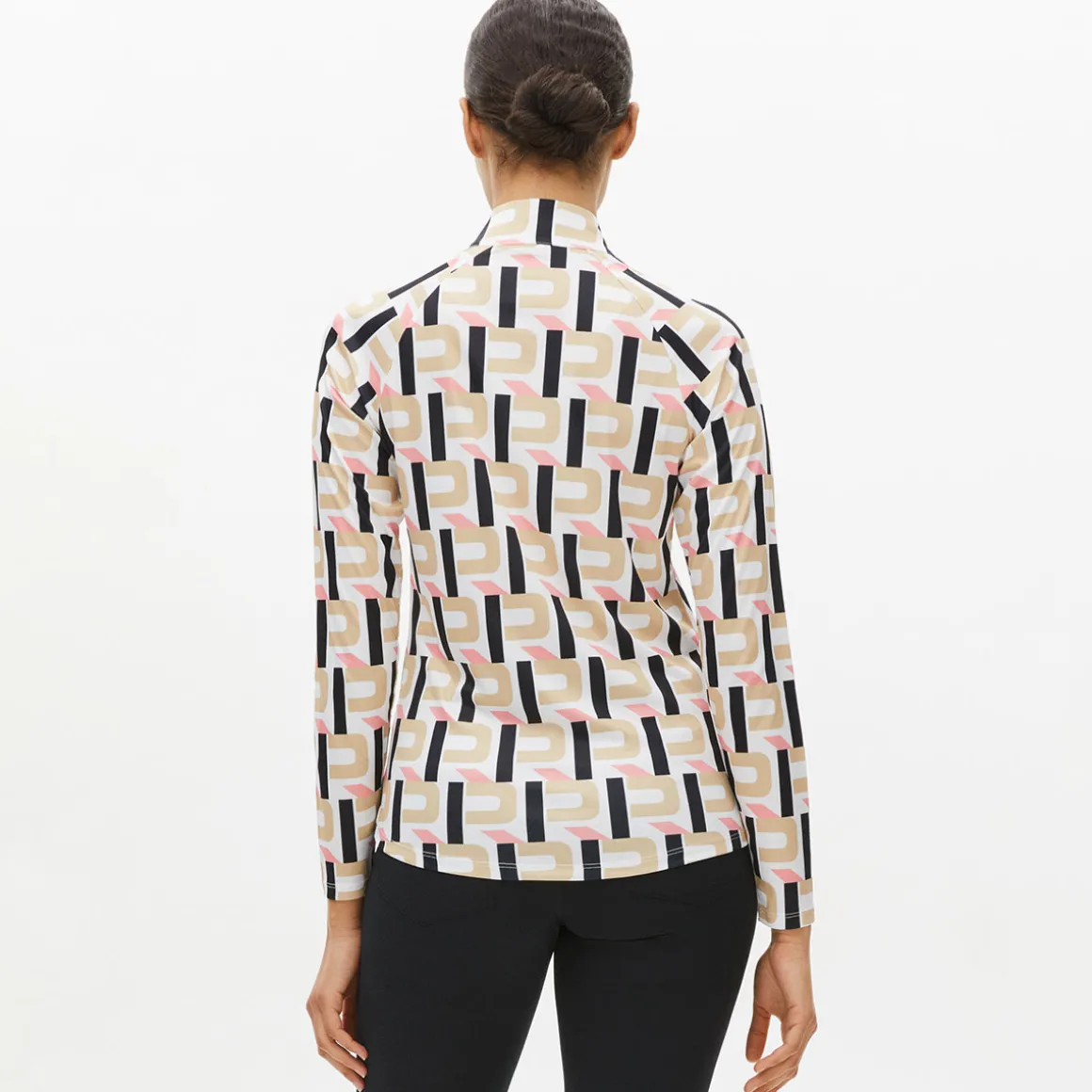 Rohnisch Ladies Addy Print Long Sleeve Golf Mid Layer