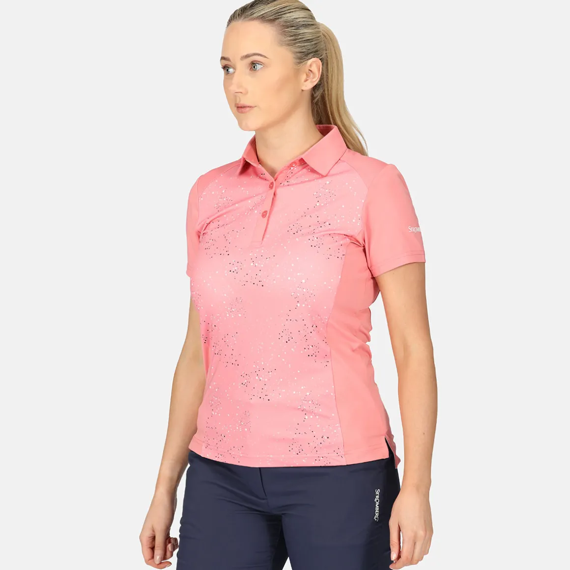 Stromberg Ladies Splatter Print Golf Polo Shirt