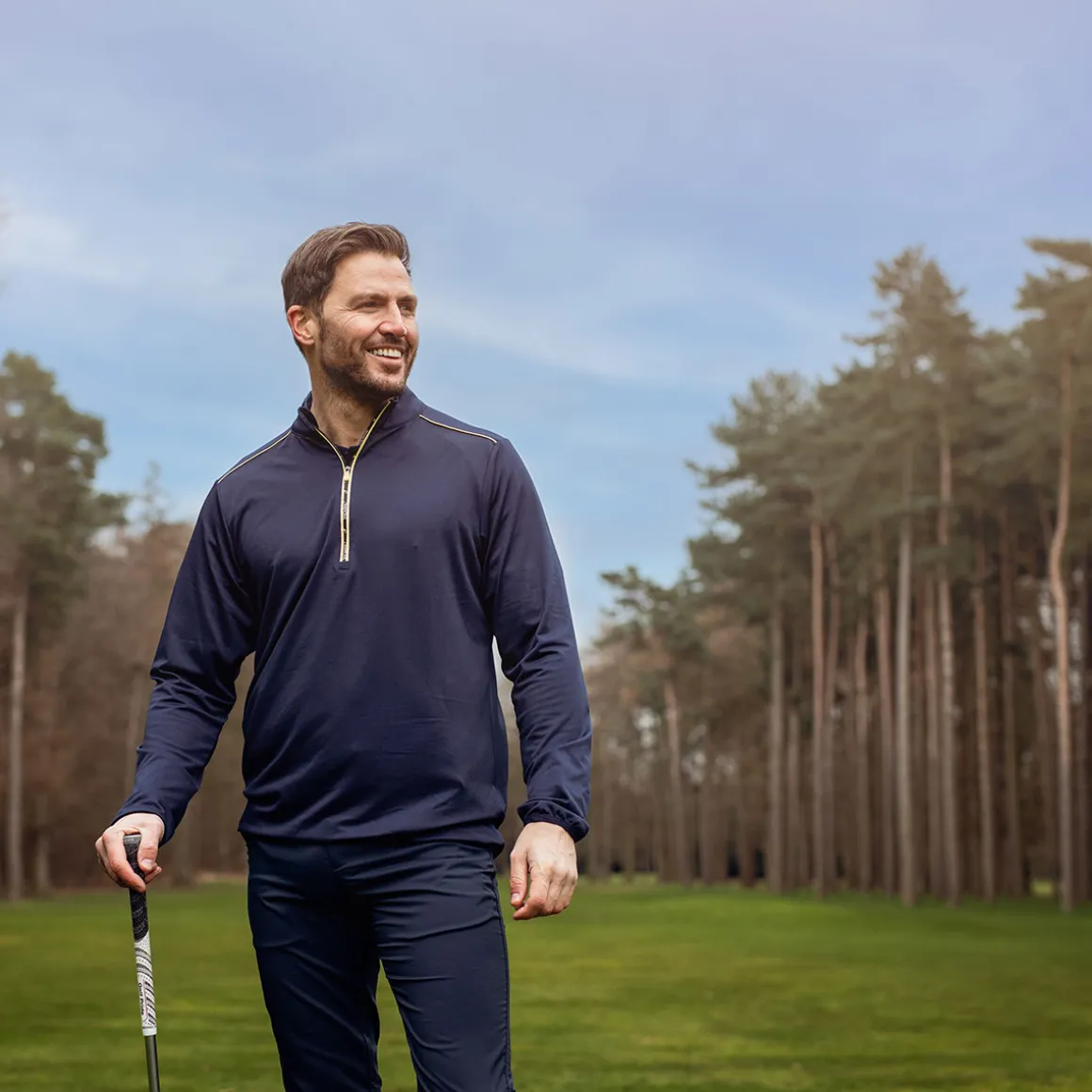 Stromberg Men&rsquo;s Segura Half Zip Golf Midlayer