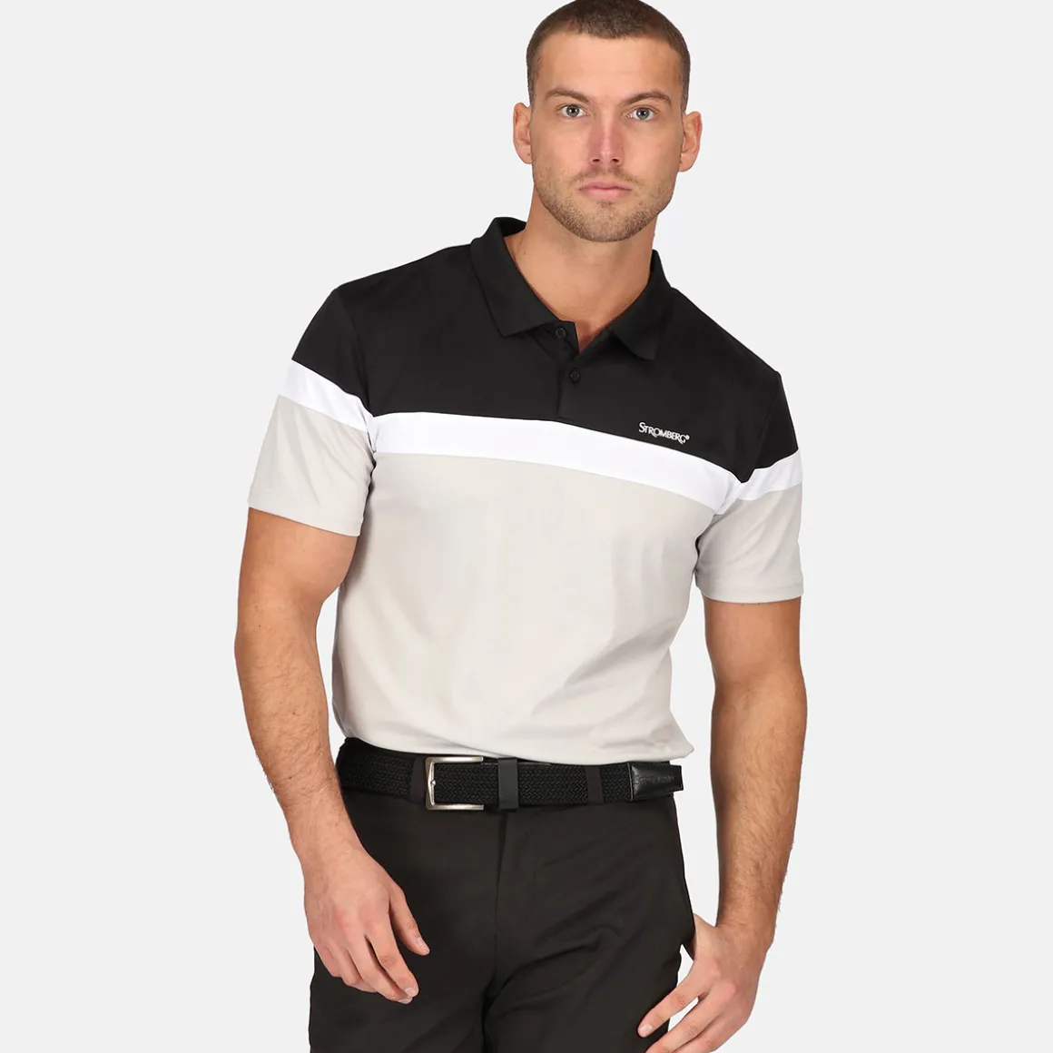 Stromberg Men's Eagle Stripe Golf Polo Shirt
