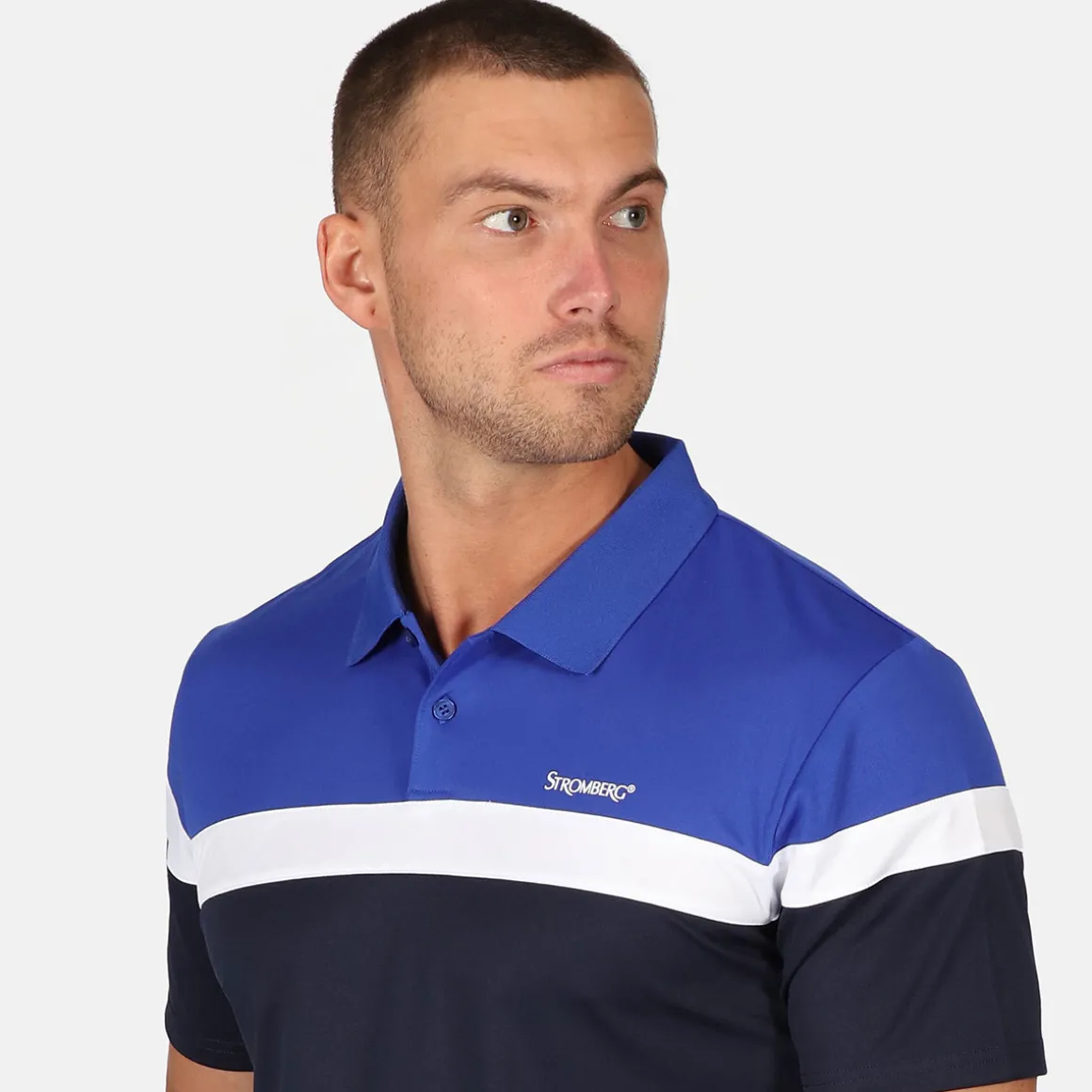 Stromberg Men's Eagle Stripe Golf Polo Shirt