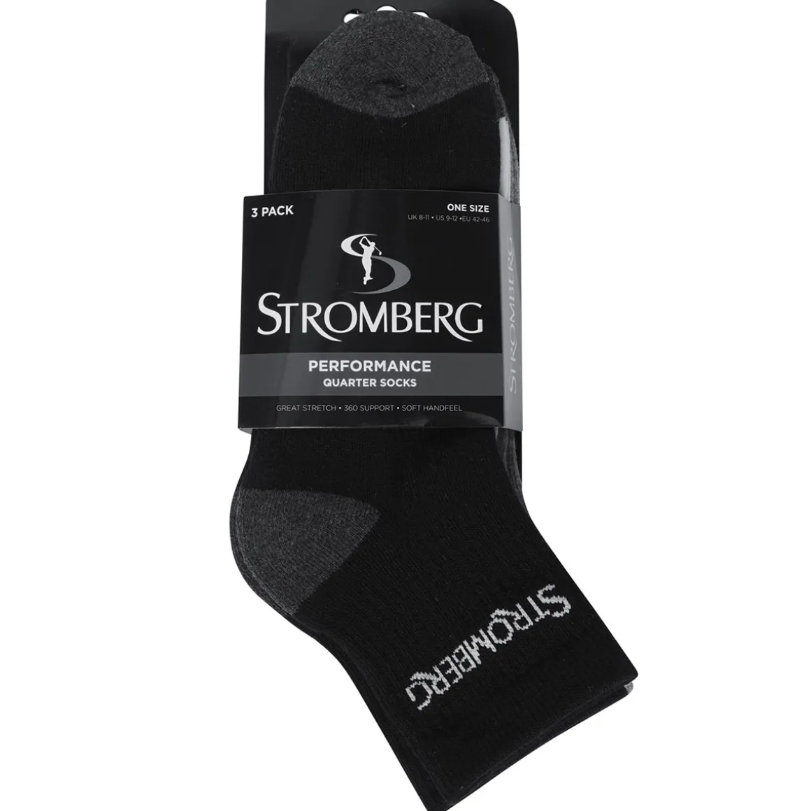 Stromberg Men's Performance Quarter 3-Pair Pack Golf Socks