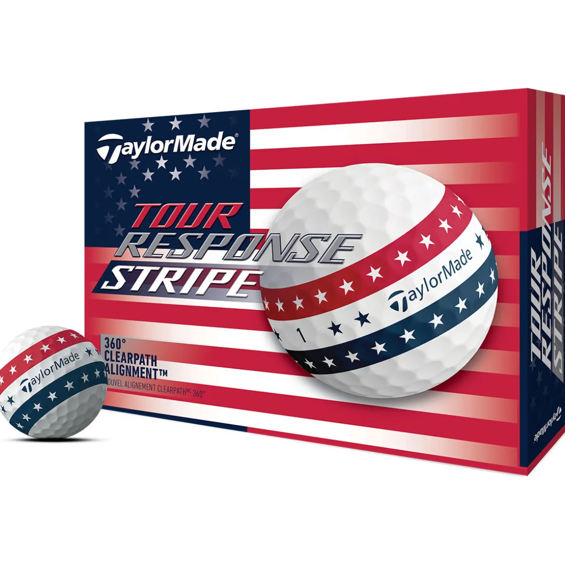 TaylorMade Tour Response Stripe 12 Golf Ball Pack