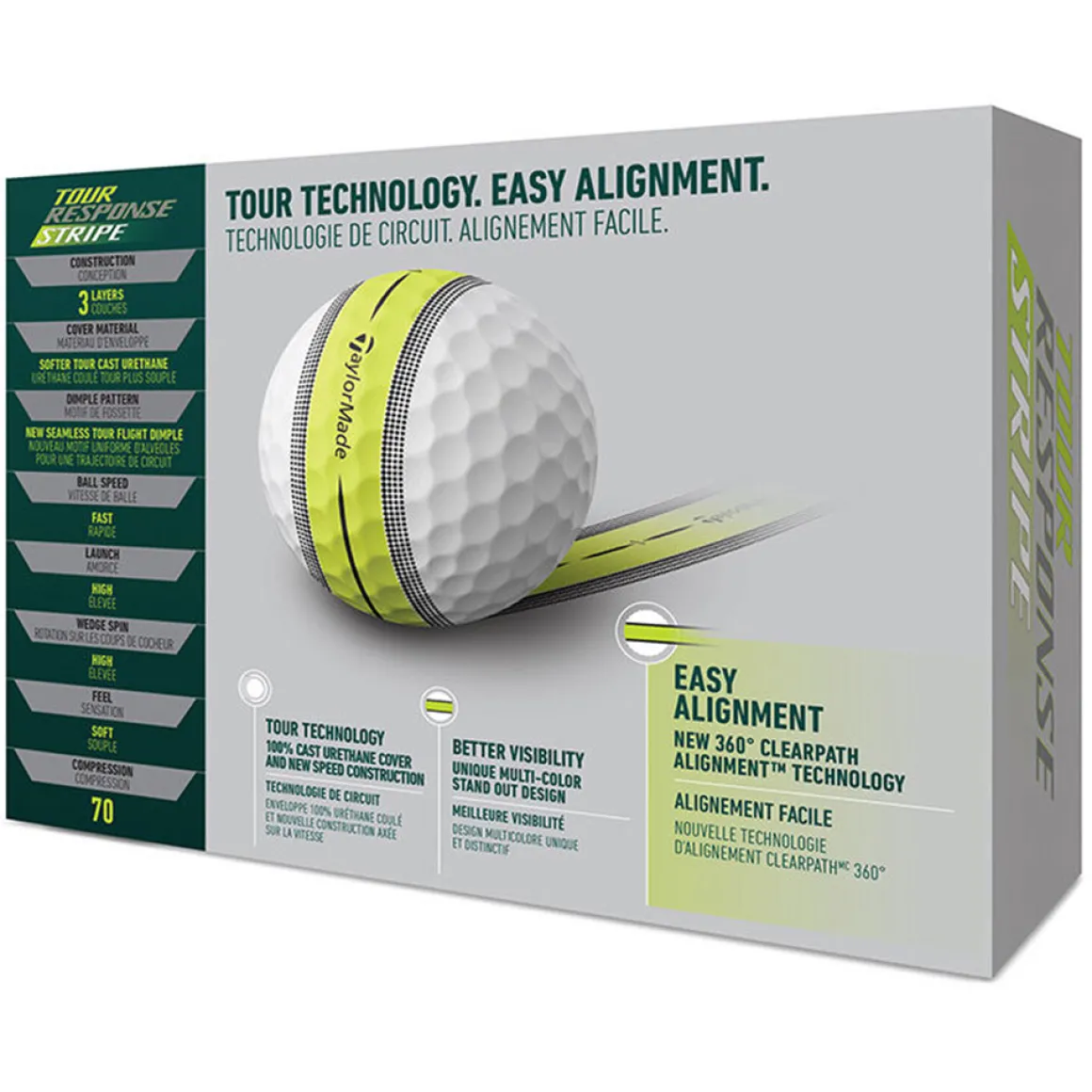 TaylorMade Tour Response Stripe 12 Golf Ball Pack