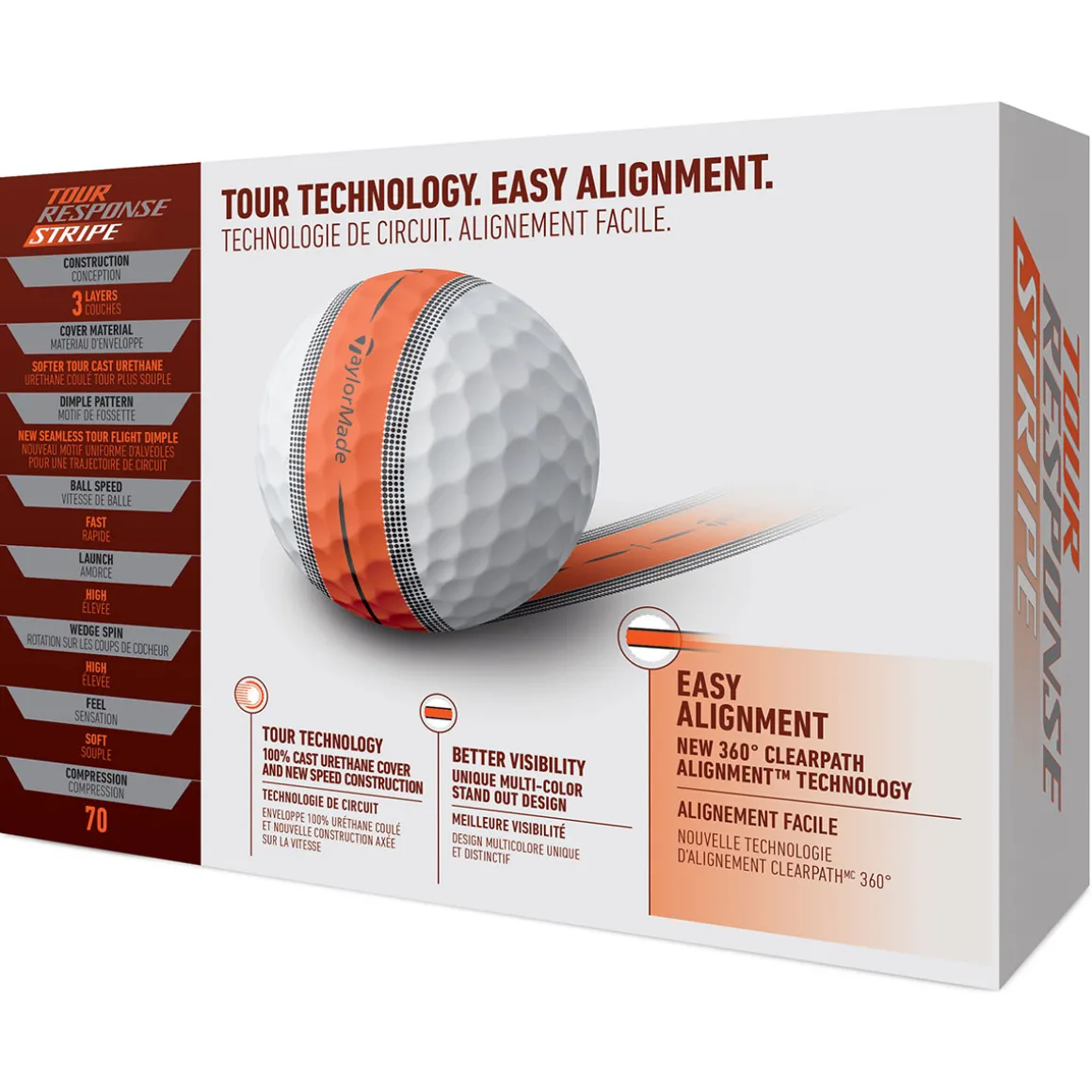 TaylorMade Tour Response Stripe 12 Golf Ball Pack