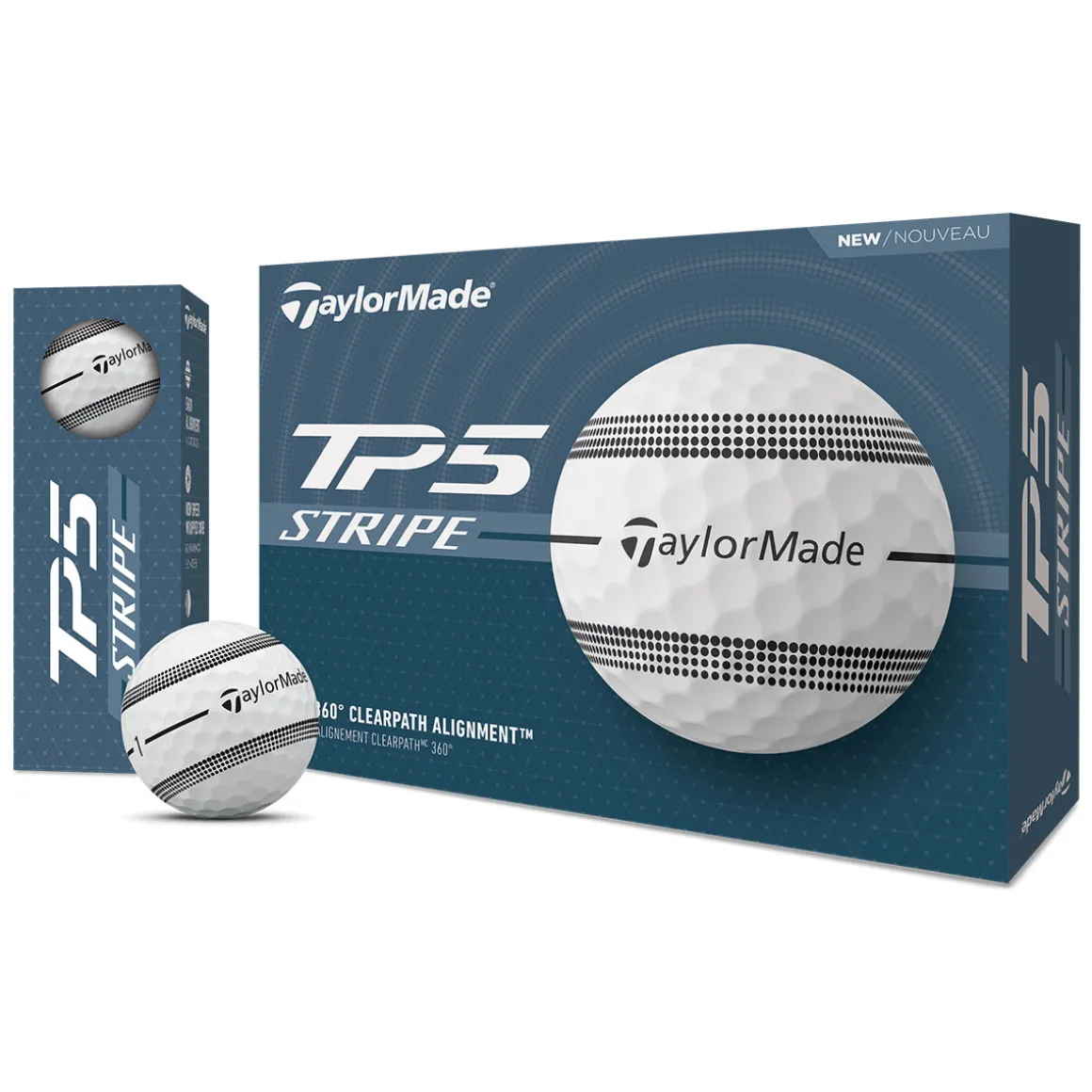 taylormade_tp_stripe__gol_2.webp TaylorMade TP5 Stripe 12 Golf Ball Pack