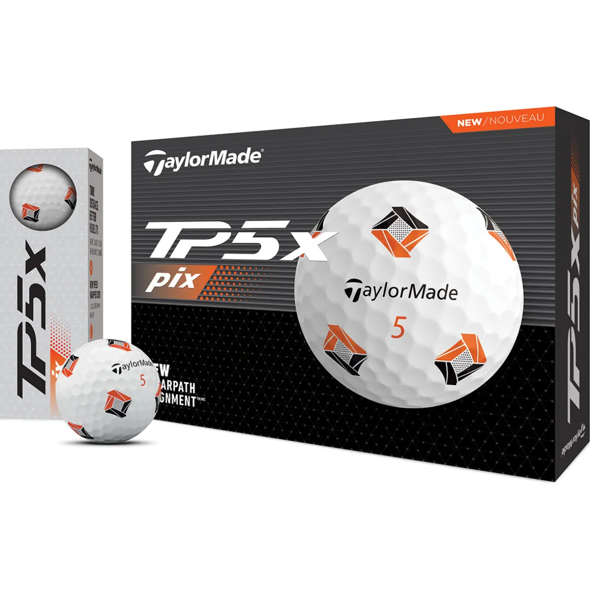 TaylorMade TP5 X PIX 3 12 Golf Ball Pack