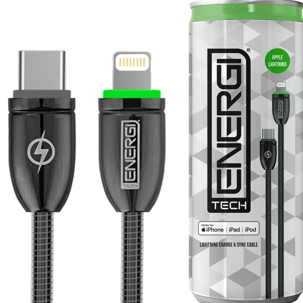 Tech Energi USB-C to MFI Lightening 8-Pin 1.2M Power Cable