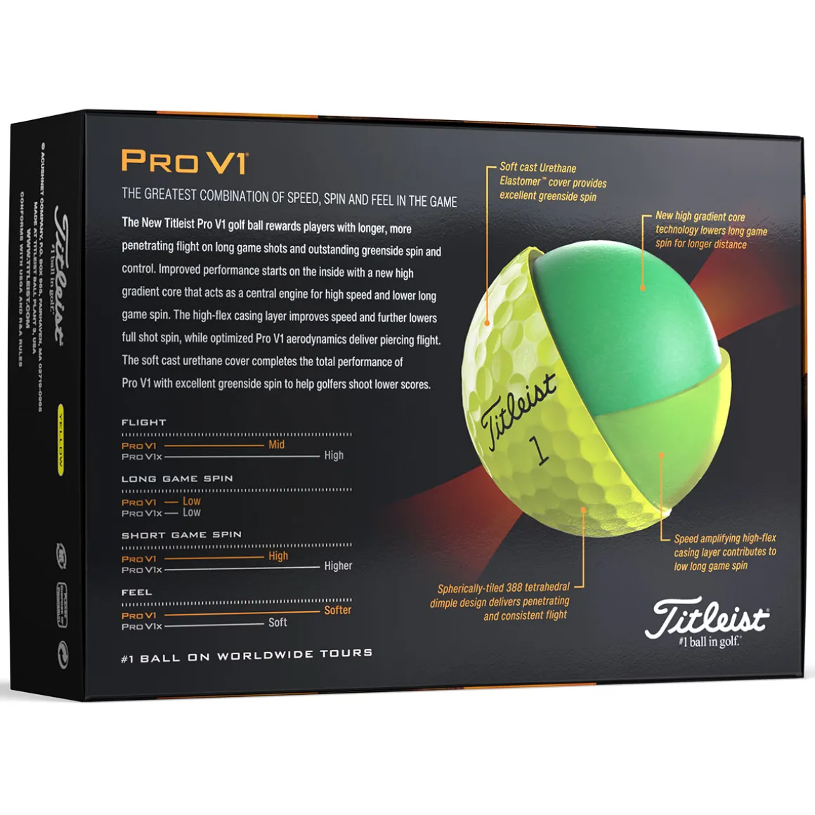 titleist_pro_v__golf_ball_2-1.webp Titleist Pro V1 12 Golf Ball Pack