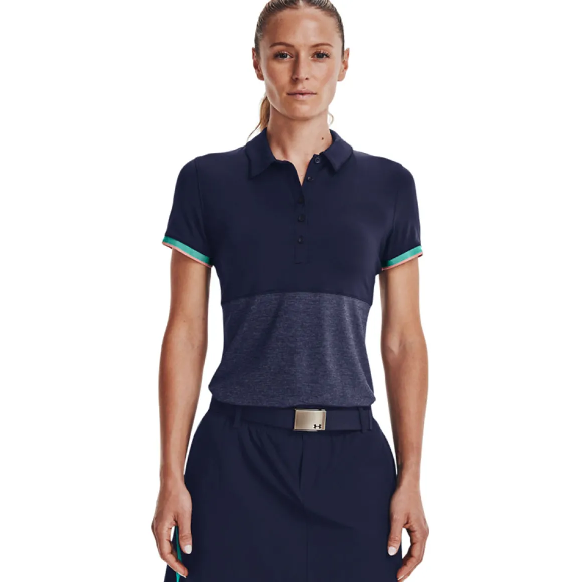 under_armour_ladies_zinge_2-2.webp Under Armour Ladies Zinger Point Short Sleeve Stretch Golf Polo Shirt