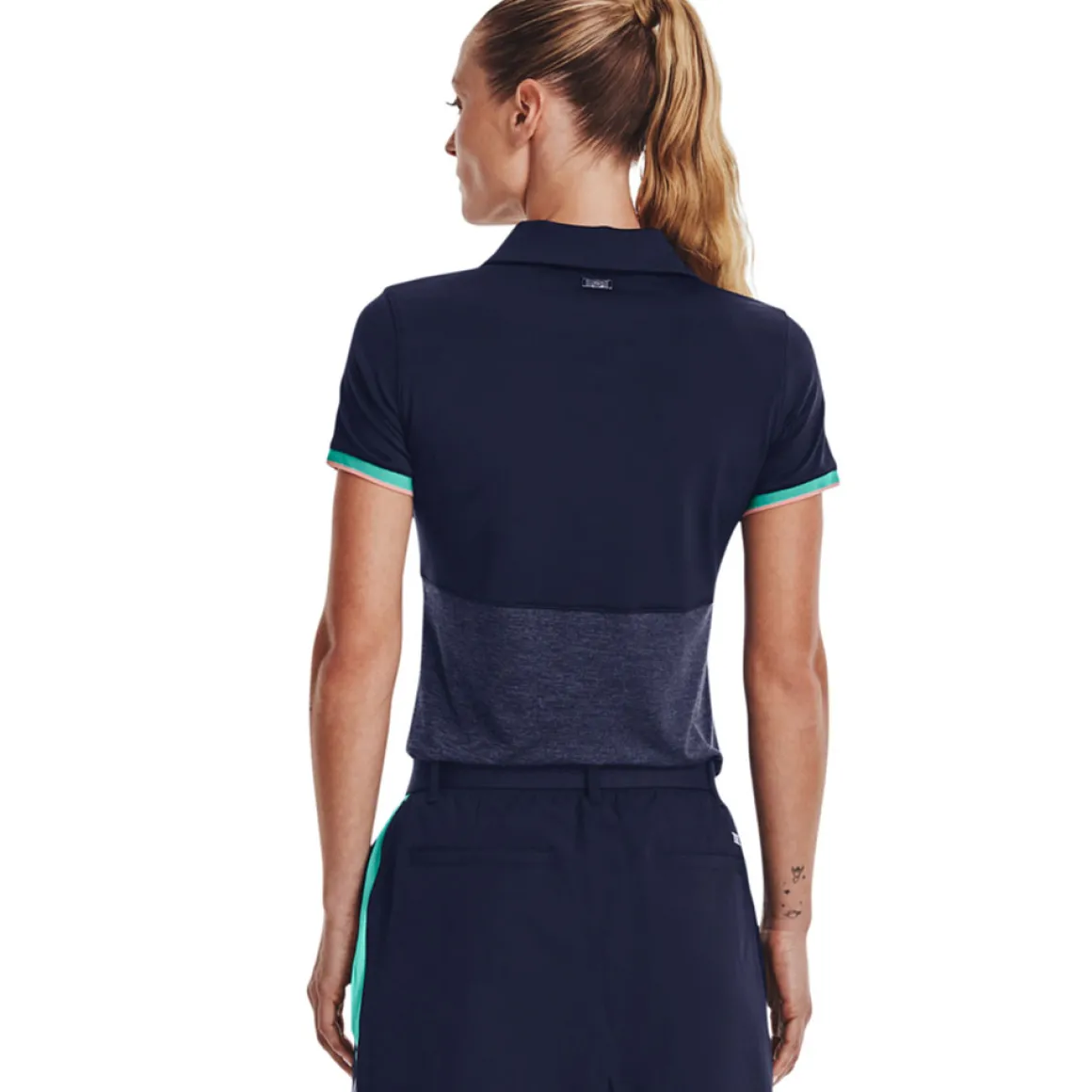 under_armour_ladies_zinge_3-2.webp Under Armour Ladies Zinger Point Short Sleeve Stretch Golf Polo Shirt