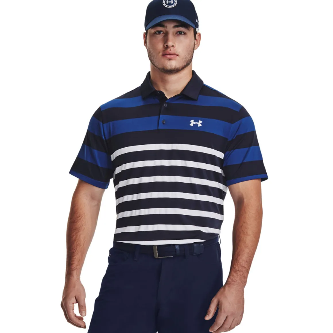 Under Armour Men's Playoff 3.0 Rugby YD Stripe Golf Polo Shirt
