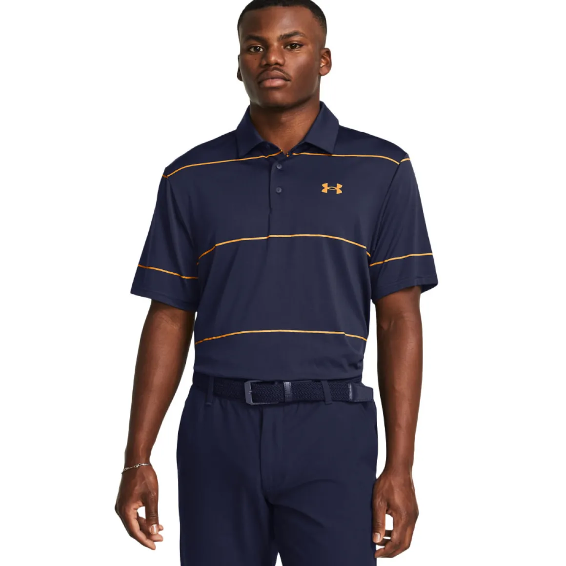 Under Armour Men's Playoff 3.0 Club House Stripe Printed Golf Polo Shirt