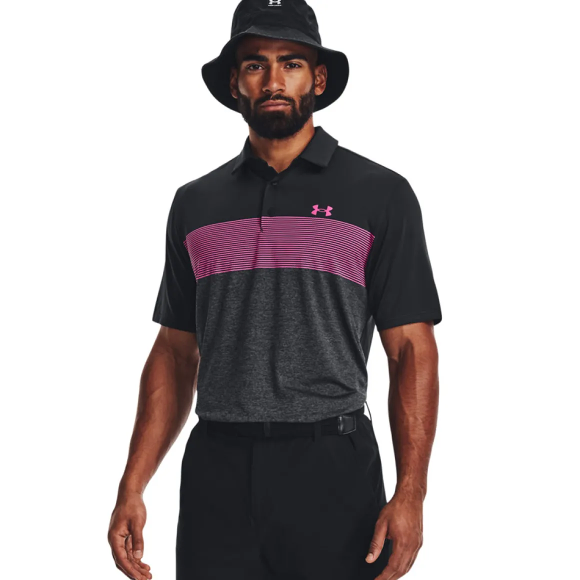Under Armour Men's Playoff 3.0 Low Round Stripe Golf Polo Shirt
