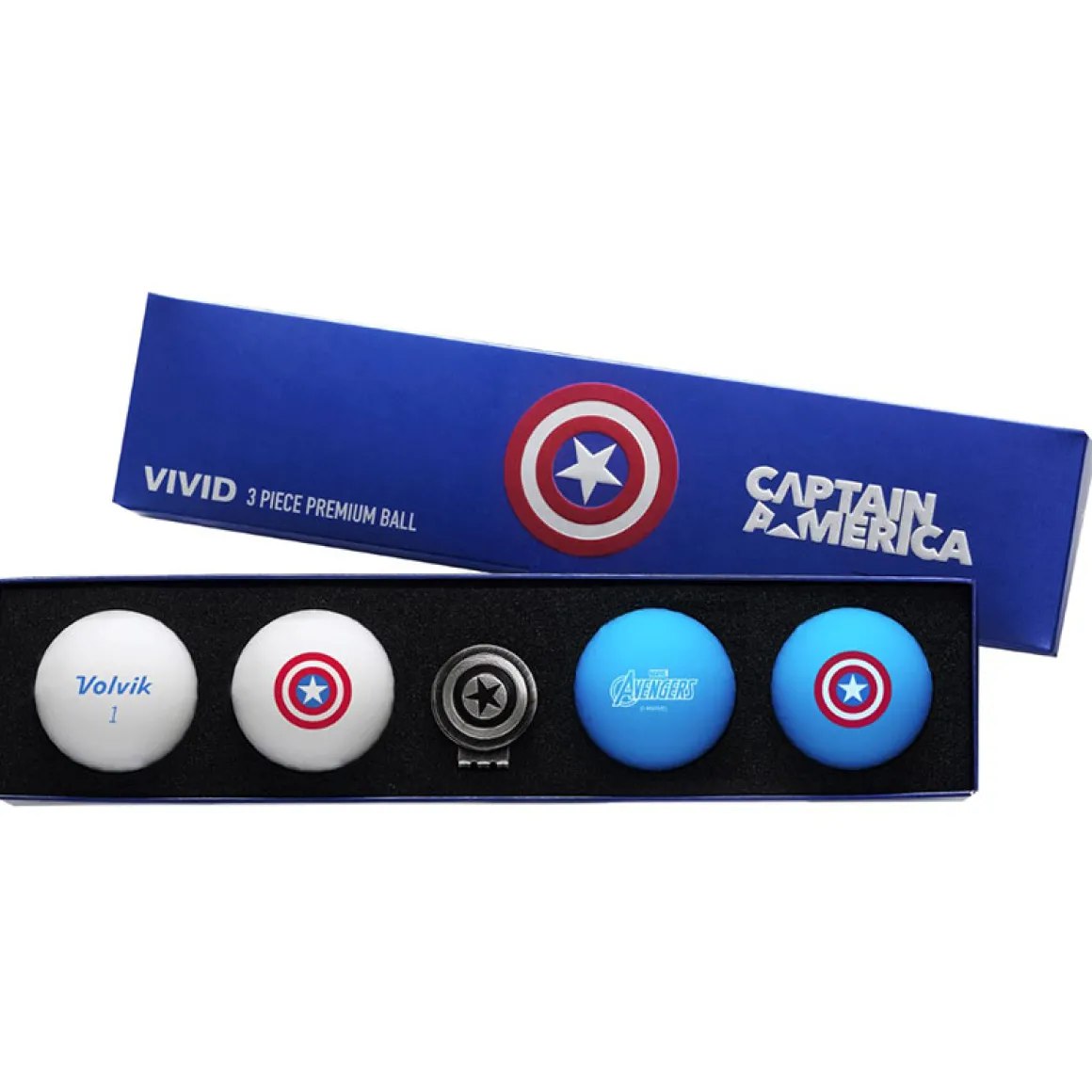 Volvik Marvel 4 Golf Ball Pack with Marker