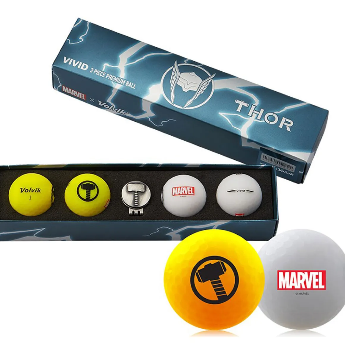 Volvik Marvel 4 Golf Ball Pack with Marker
